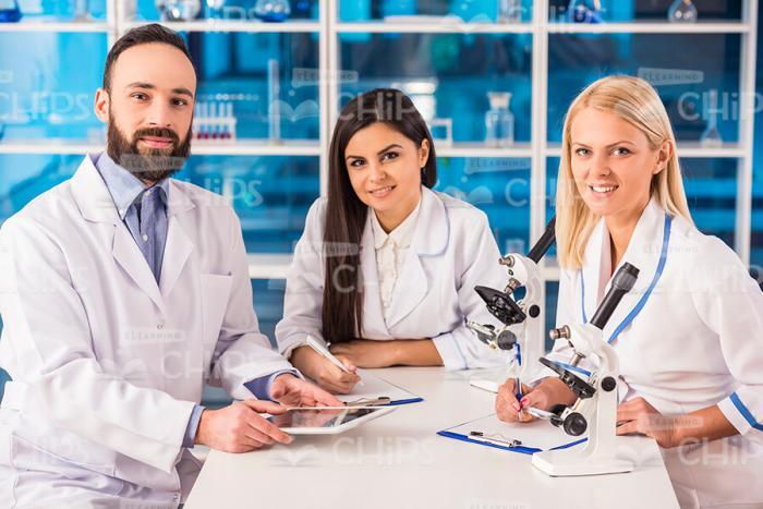 Medical Scientists Working Stock Photo