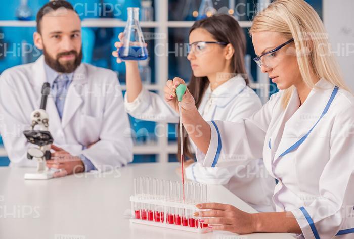 Chemists Conducting Researchs Stock Photo