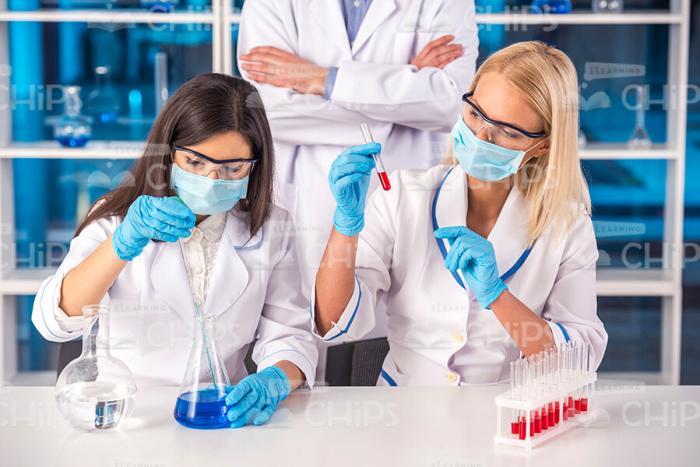 Women Working At Laboratory Stock Photo