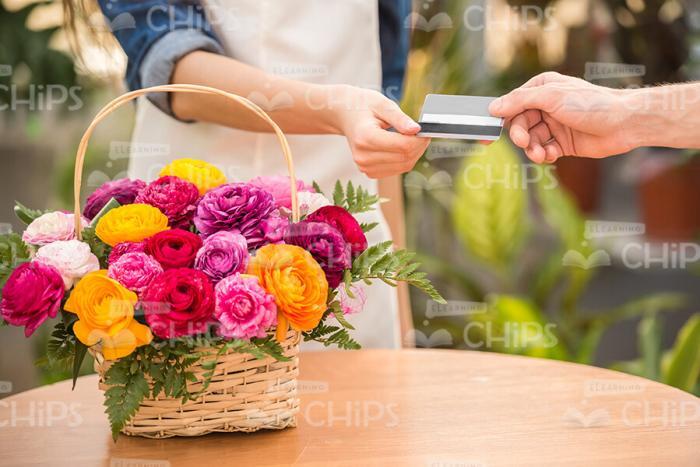 Gardener Takes Client's Credit Card Stock Photo