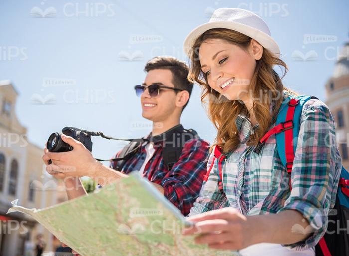 Tourist Going To Take Picture Stock Photo