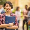 Nice Asian Student Crosses Arms Stock Photo