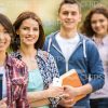 Students Standing Outdoor Stock Photo