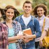 Several Students Posing For Camera Stock Photo