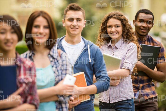 Modern Young Students Stock Photo