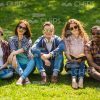 Handsome Students Studying Outdoors Stock Photo
