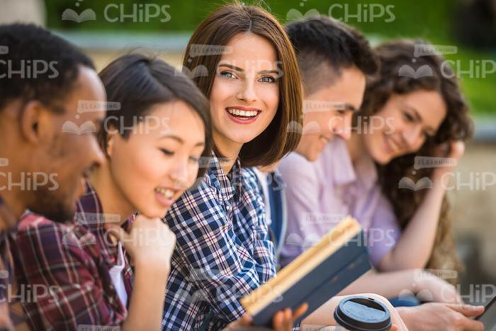 Stock Photo Of Young People Studying Outdoors