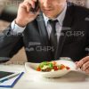 Close Up Stock Photo Of Businessman With Salad