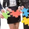Business People Jigsaw Puzzle Collaboration Stock Photo