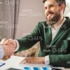 Young Businessman Shakes Hands Stock Photo