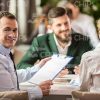 Client Holding Clipboard Stock Photo