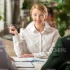 Businesswoman At Meeting Stock Photo
