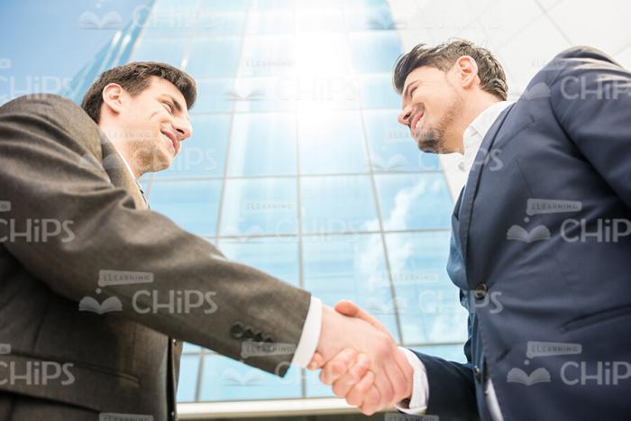 Two Businessmen SHaking Hands Stock Photo