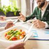 Bearded Businessman At Business Lunch Stock Photo
