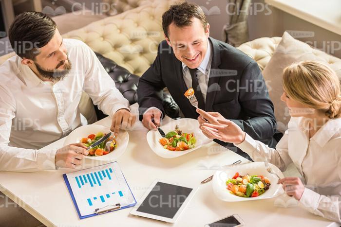 Business People Holding Conversation Stock Photo