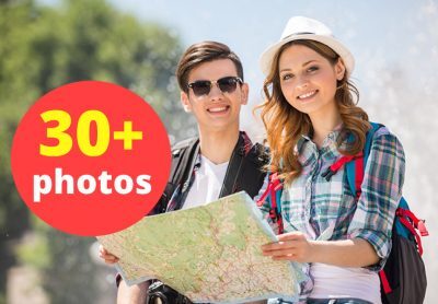 Young Tourists Traveling Through The City Stock Photo Pack-0
