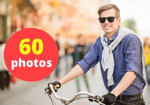 Young Business Man Riding Bike Stock Photo Pack-0