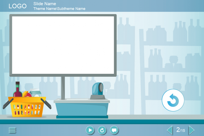Light Blue Fond — eLearning Templates for Articulate Storyline