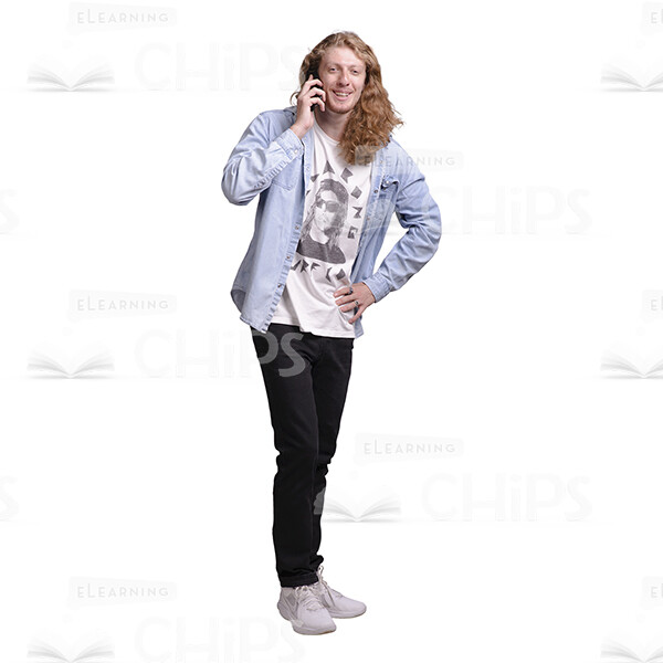 Long-Haired Young Man: The Complete Cutout Photo Pack-28907