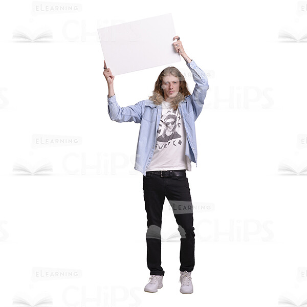 Long-Haired Young Man: The Complete Cutout Photo Pack-28919