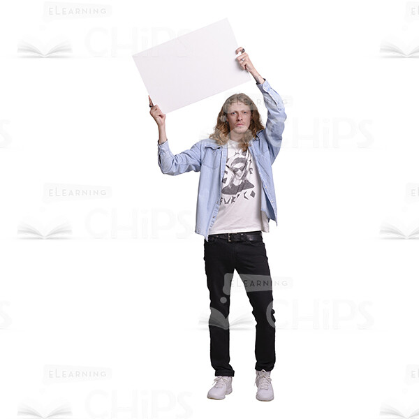 Long-Haired Young Man: The Complete Cutout Photo Pack-28921