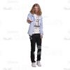 Long-Haired Young Man: The Complete Cutout Photo Pack-28959