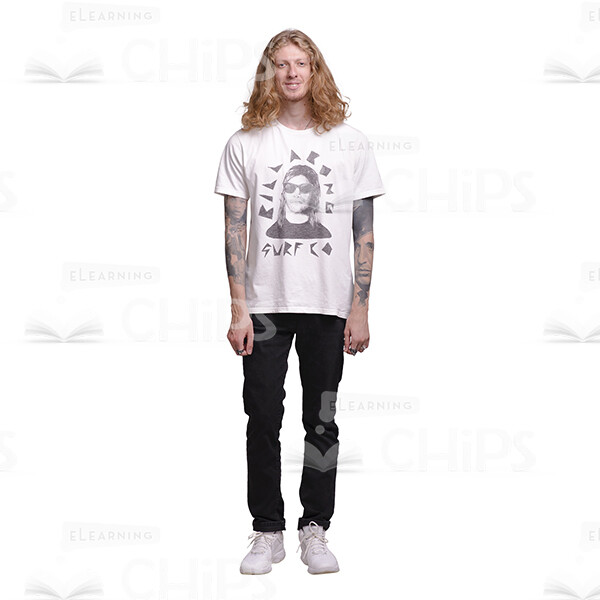 Long-Haired Young Man: The Complete Cutout Photo Pack-28978
