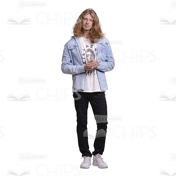 Long-Haired Young Man: The Complete Cutout Photo Pack-28997