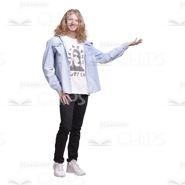 Long-Haired Young Man: The Complete Cutout Photo Pack-29012