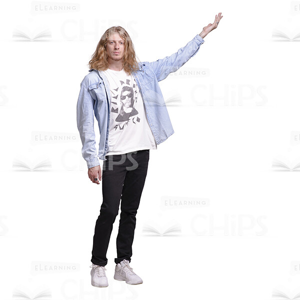 Long-Haired Young Man: The Complete Cutout Photo Pack-29016