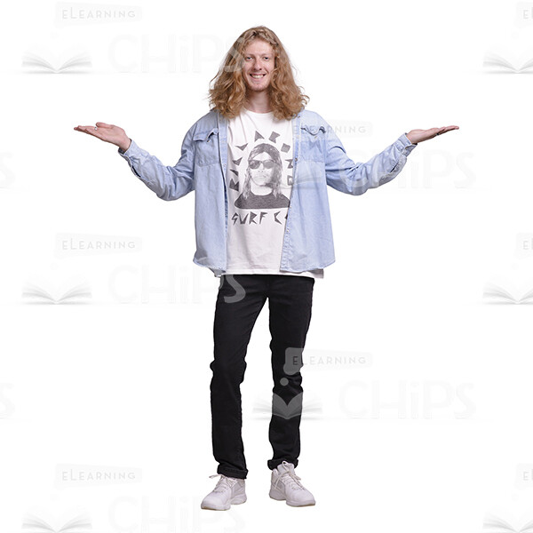 Long-Haired Young Man: The Complete Cutout Photo Pack-29020
