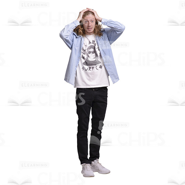 Long-Haired Young Man: The Complete Cutout Photo Pack-29039