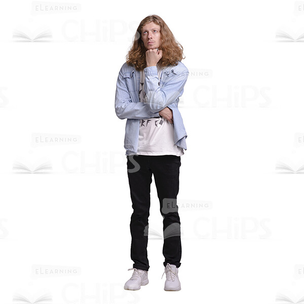 Long-Haired Young Man: The Complete Cutout Photo Pack-29050