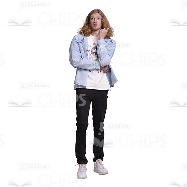Long-Haired Young Man: The Complete Cutout Photo Pack-29051