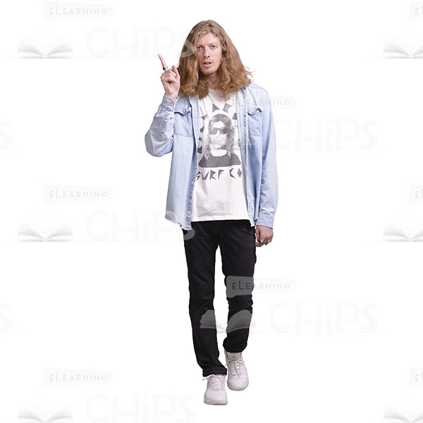 Long-Haired Young Man: The Complete Cutout Photo Pack-29085