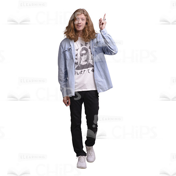 Long-Haired Young Man: The Complete Cutout Photo Pack-29087