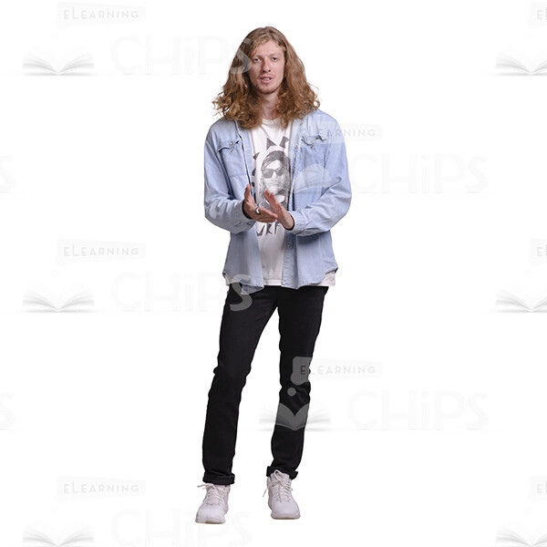 Long-Haired Young Man: The Complete Cutout Photo Pack-29102