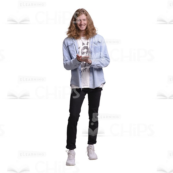 Long-Haired Young Man: The Complete Cutout Photo Pack-29104
