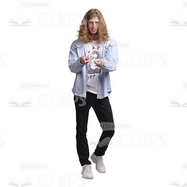 Long-Haired Young Man: The Complete Cutout Photo Pack-29112