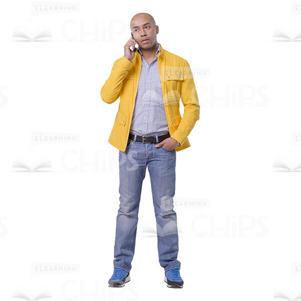 Heedful Man Character Talking The Phone Cutout-0 Heedful Man Character Talking The Phone Cutout-0