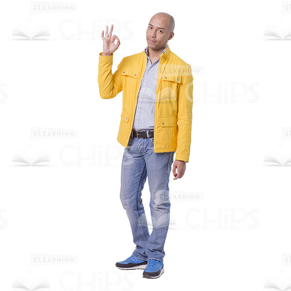 Young Man Making OK Gesture Cutout Image-0