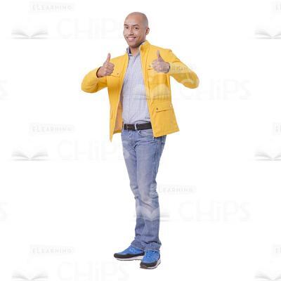 Young Man Showing Thumbs Up Cutout-0