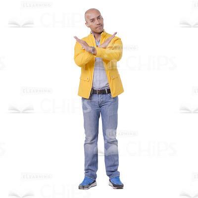 Cutout Young Man With Crossed Arms-0
