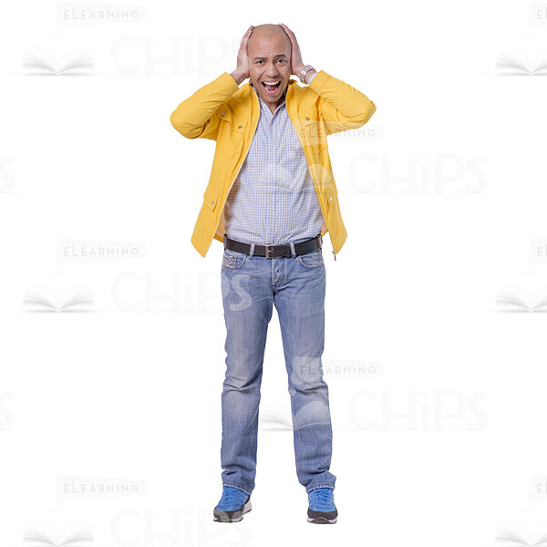 Screaming Cutout Young Man Covering Ears-0 Screaming Cutout Young Man Covering Ears-0