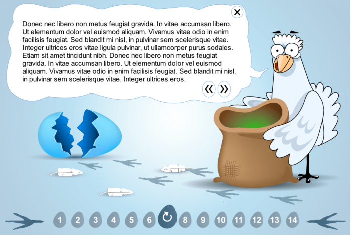 Pop up Window Cartoon Character — eLearning Course Template