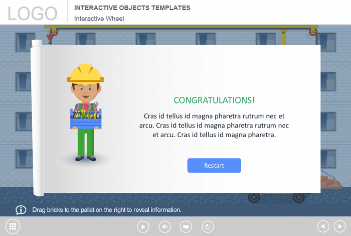 Feedback Message With Vector Character — eLearning Storyline Templates