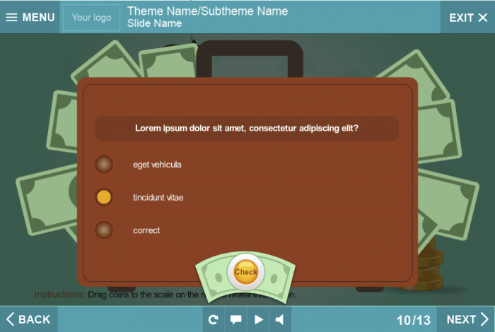 Quiz With Single Choice — eLearning Templates for Articulate Storyline