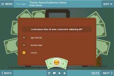 Drag And Drop Coins Quiz — Storyline Template-0