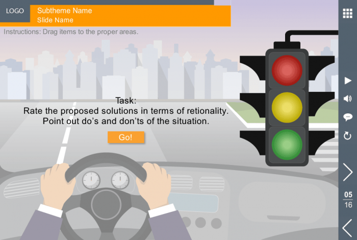Traffic Light Quiz — Storyline Templates for eLearning