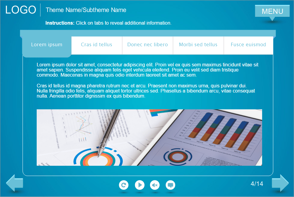 Blue Active Tab — Lectora Templates for eLearning Blue Active Tab — Lectora Templates for eLearning